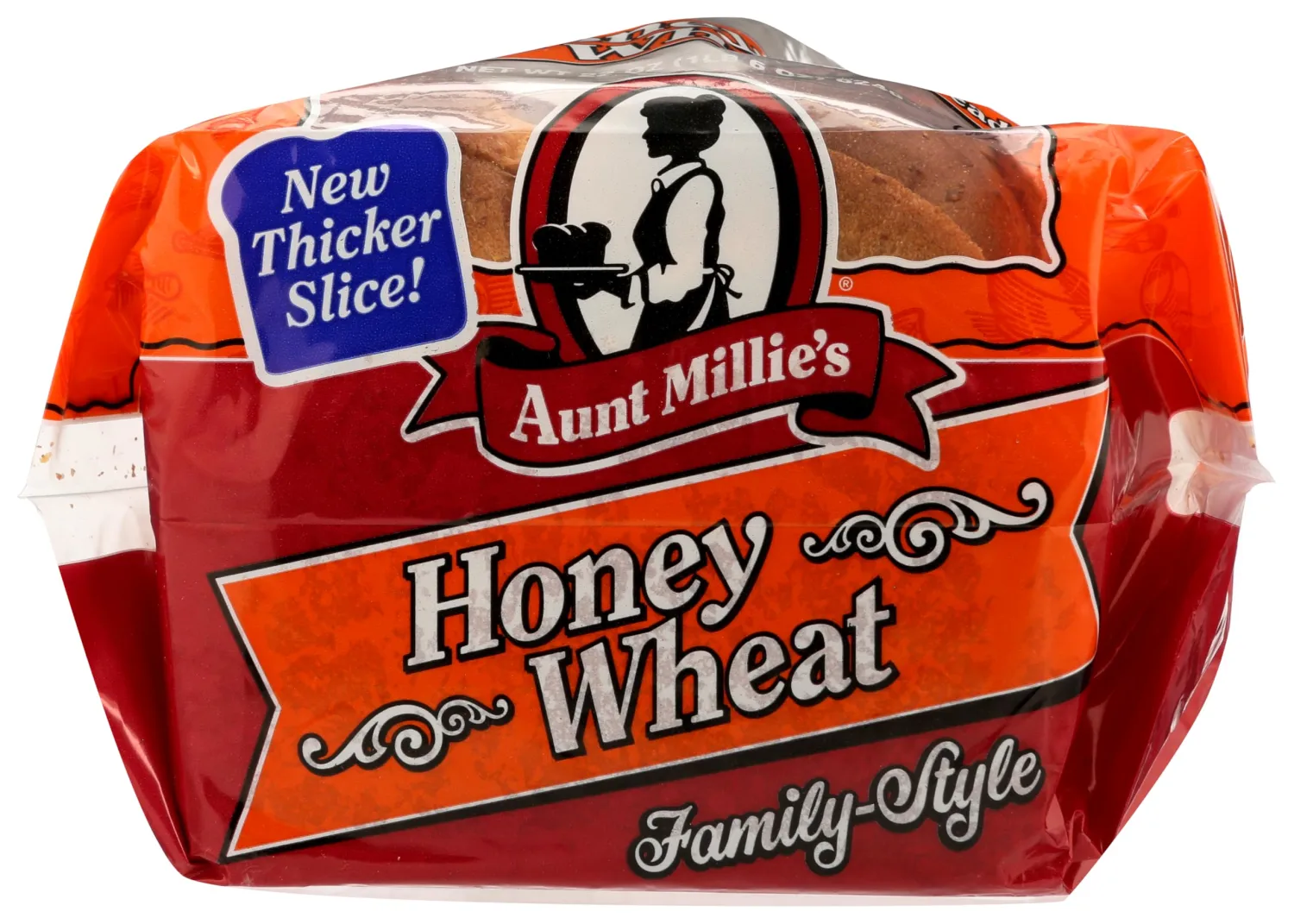 Aunt Millie's Bakeries Family Style, Honey Wheat Bread, 22 Ounce