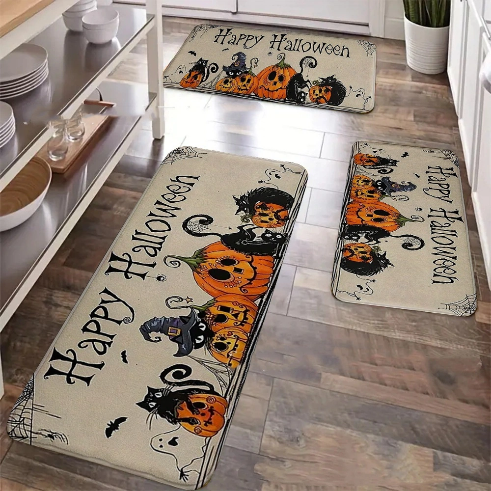 Halloween Printed Thickening Flannel Floor Mat
