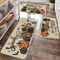 Halloween Printed Thickening Flannel Floor Mat