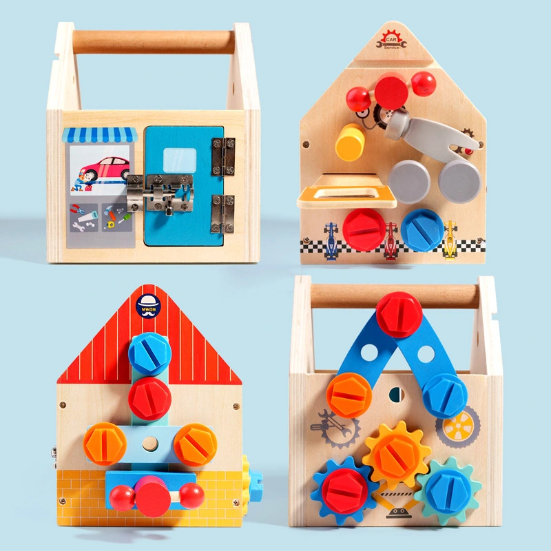 Children's Wooden Hand-held Repair Toolbox Puzzle Toy