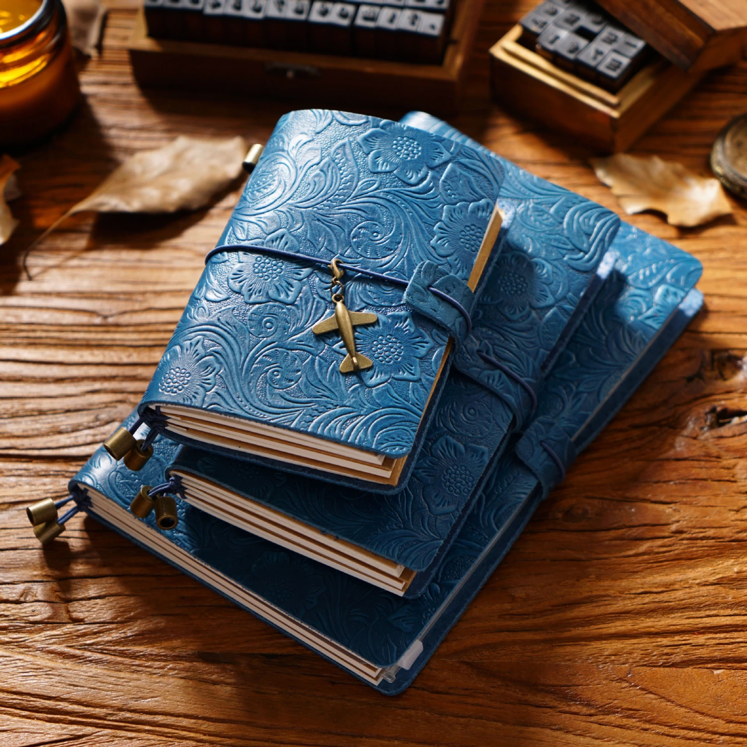 Creative Vintage Engraving Cowhide Travel Notepad