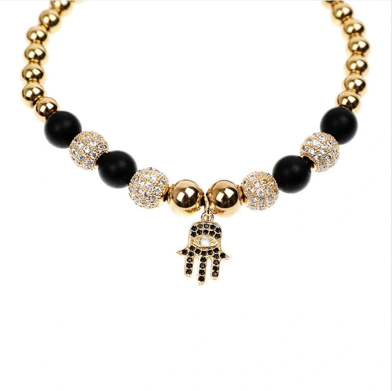 Drawstring Gold-plated Diamond God's Eye Bracelet