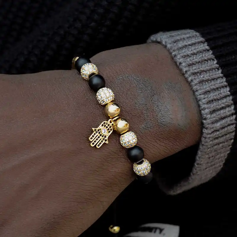 Drawstring Gold-plated Diamond God's Eye Bracelet