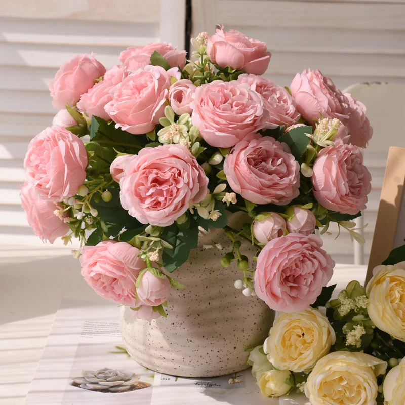 Fashion Home Decoration Small Handle Bunch Of Roses