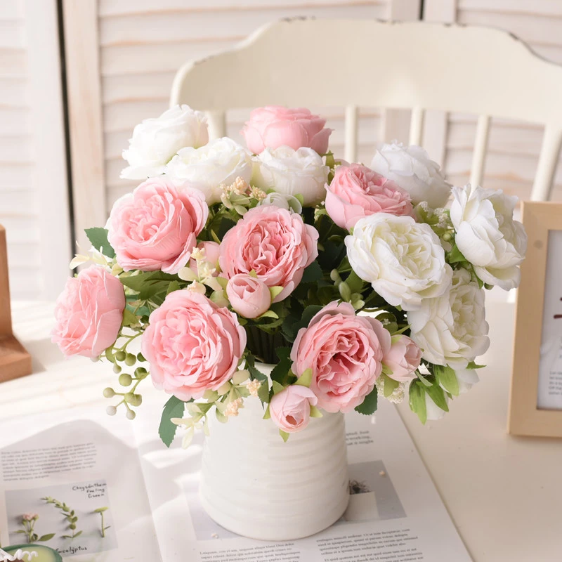 Fashion Home Decoration Small Handle Bunch Of Roses