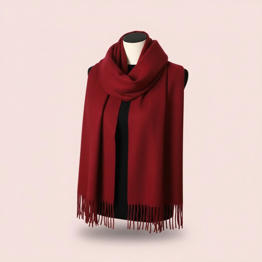 Solid Color Maillard Scarf Cashmere-like Women Warm Shawl
