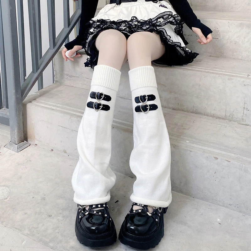 Ballet Style Mary Jane White Lace Bow Calf Socks