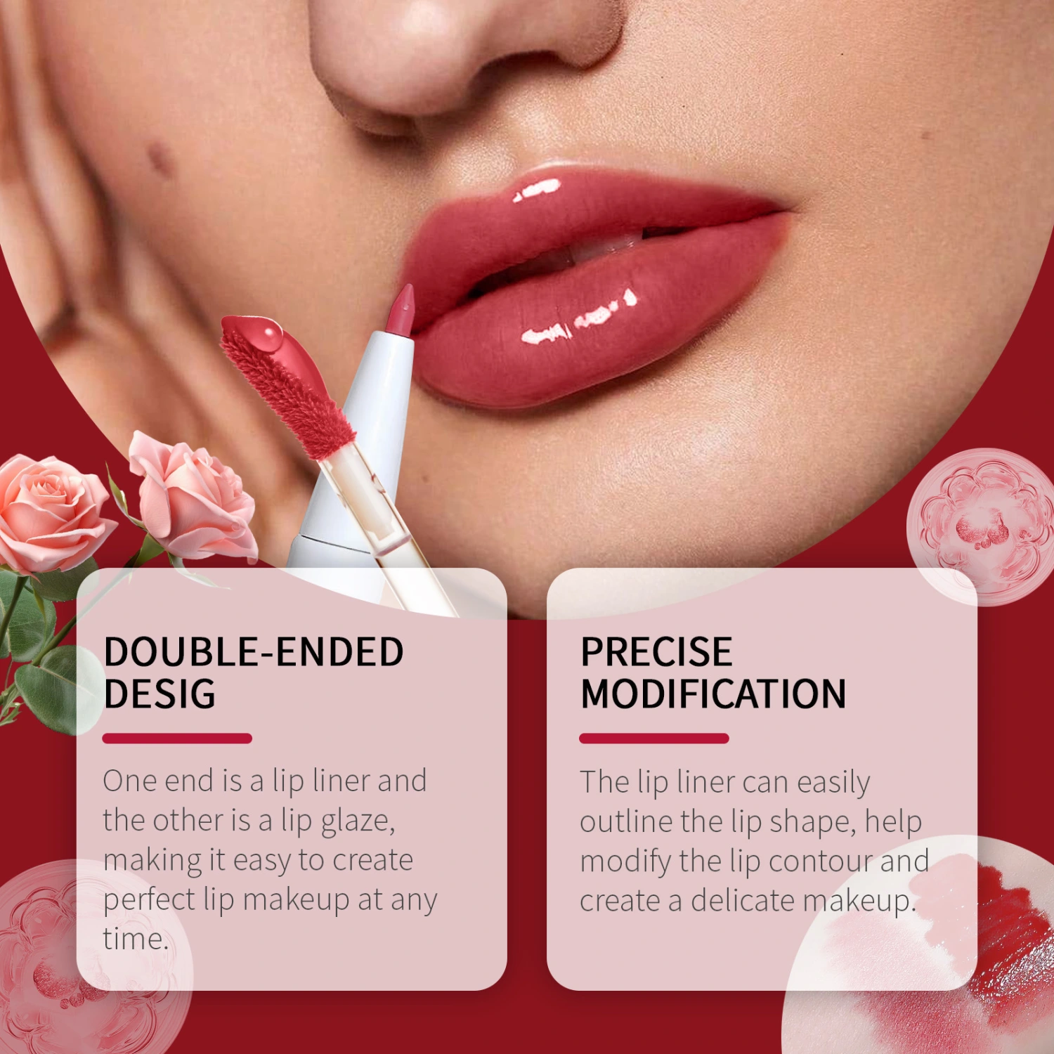 Double-headed Lip Liner Lip Lacquer Pen
