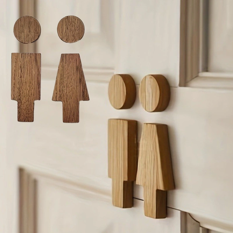 Wc Door Sign Creative Wooden Men's And Women's Toilet Sign