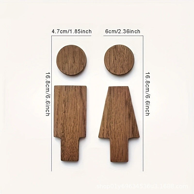 Wc Door Sign Creative Wooden Men's And Women's Toilet Sign
