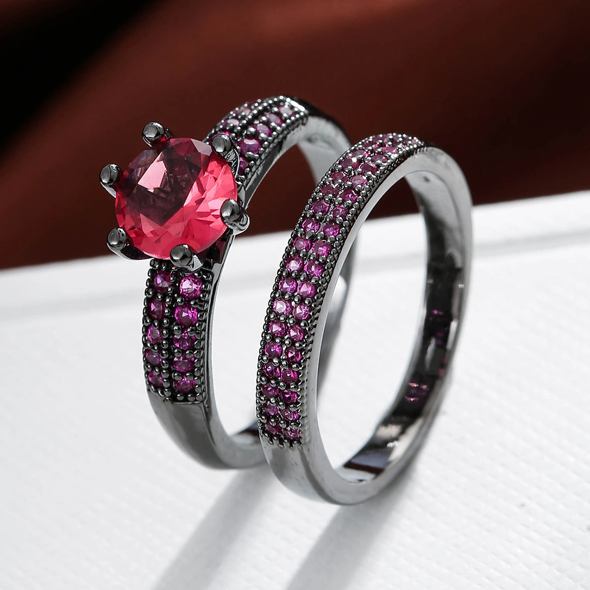Affordable Luxury Copper Zircon Hollow Ring