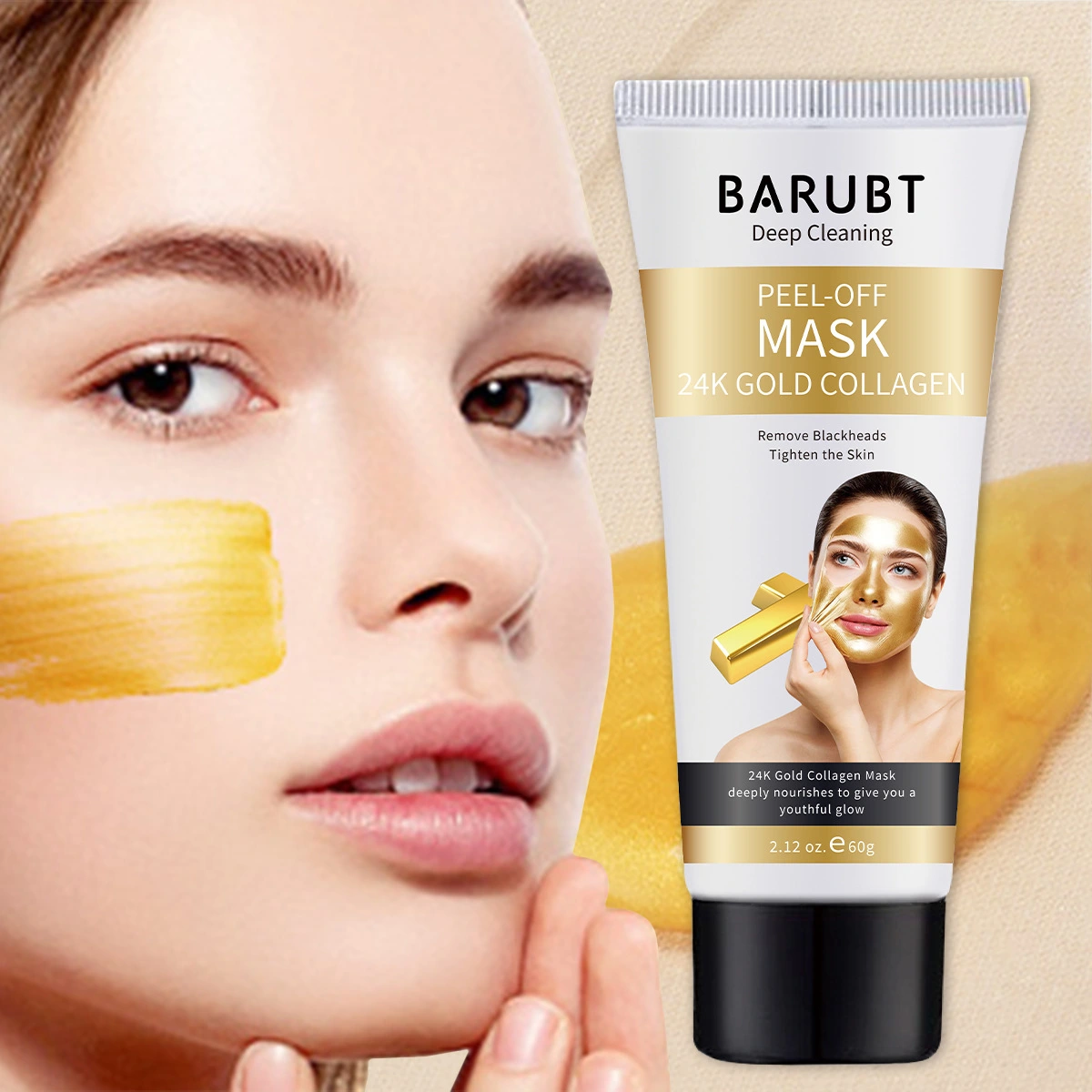 24K Gold Foil Gold Exfoliating Mask Cleansing And Pore Refining