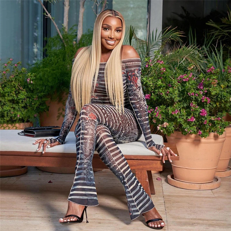 Mesh See-through Trousers Suit