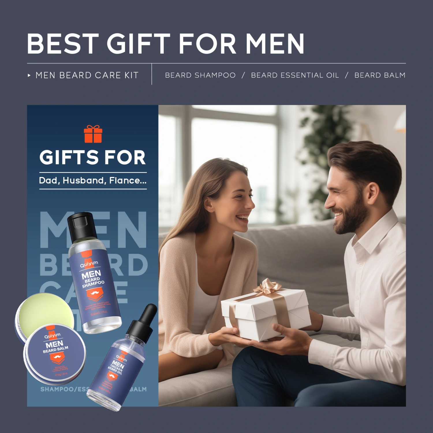 Men's Beard Care Suit 3-piece Set