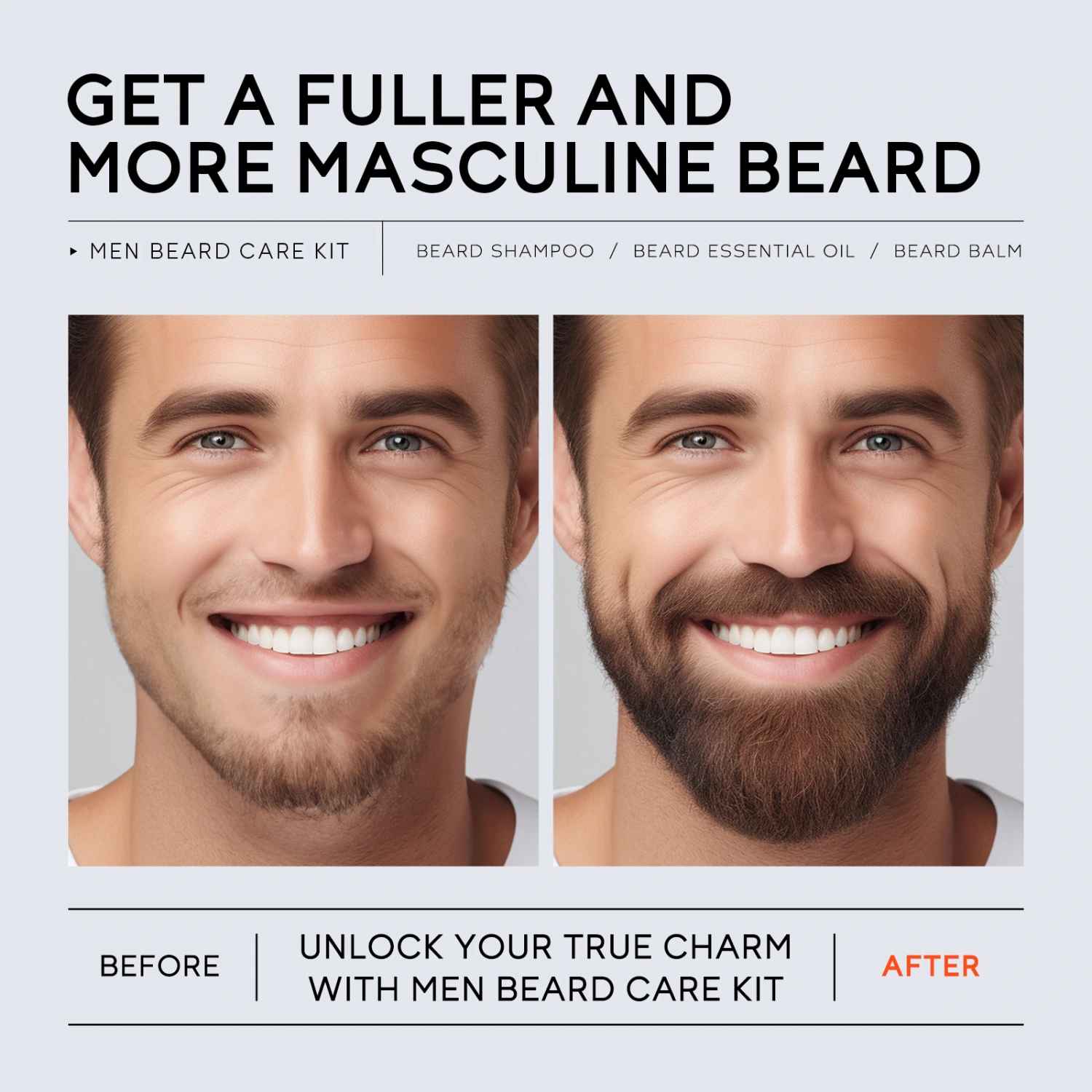 Men's Beard Care Suit 3-piece Set