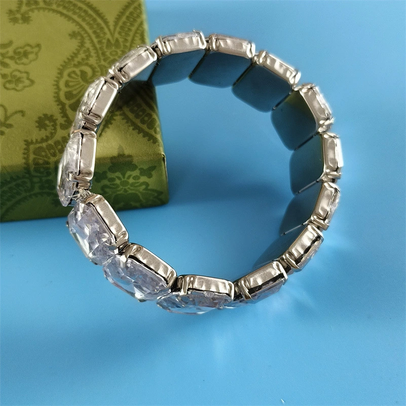 Punk Style Full Diamond Bracelet Elastic Bracelet Telescopic