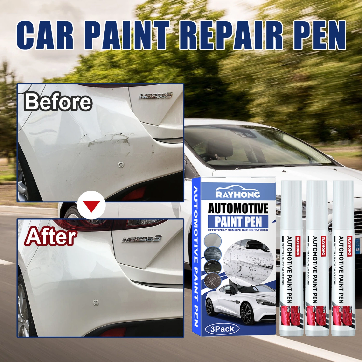 Minimalist Car Paint Scratch Repair Pen