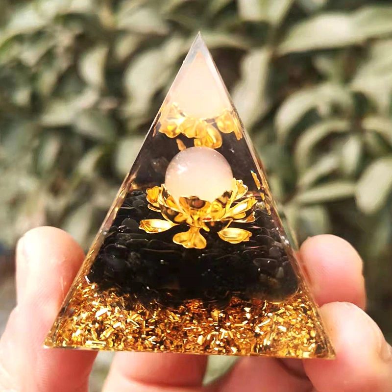 Crystal Pyramid Stone Dropping Resin Ornament