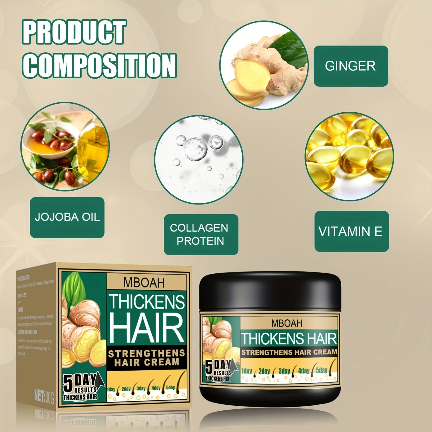 Ginger Dense Pomade Promotes Growth And Moisturizing