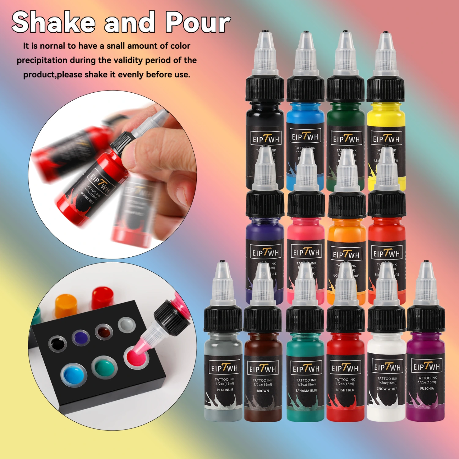 14 Colors Hardcover Tattoo Ink Tattoo Pigment 15ML