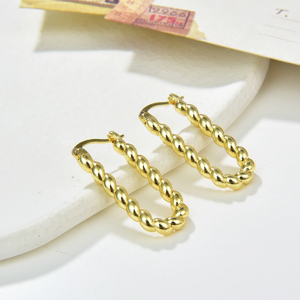 Ball Earrings Women's Accessories Square Threaded Form Simple Earrings