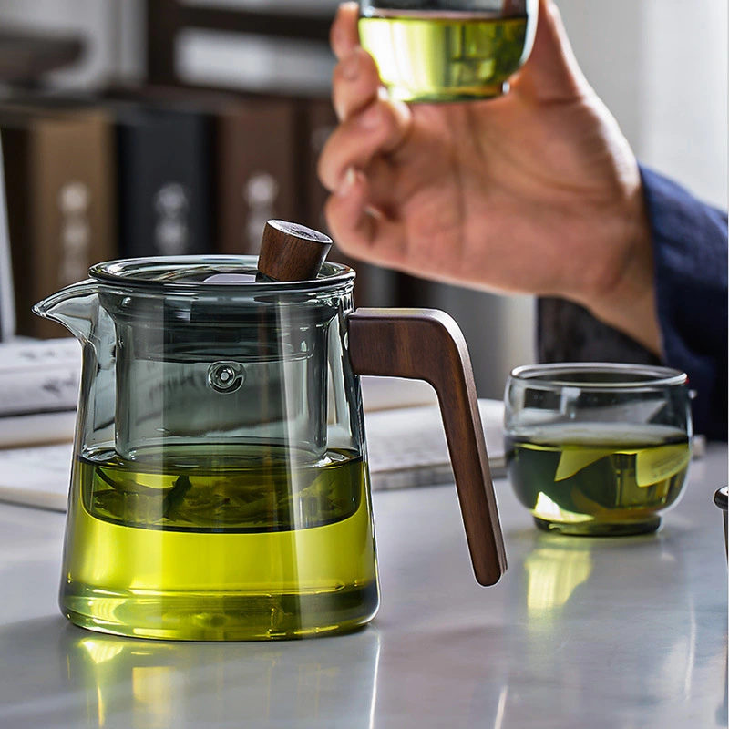 Glass Teapot Green Tea Set High Temperature Resistant Thickening
