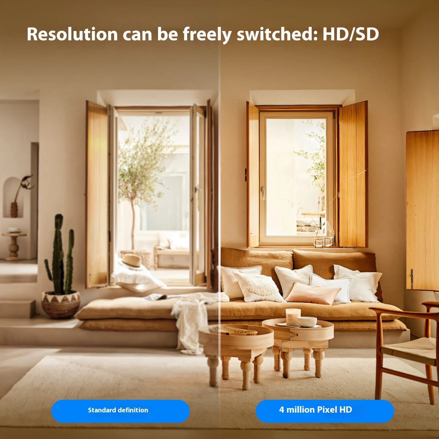 WiFi Smart Home Indoor PTZ 4MP Camera Infrared Night Vision Motion Surveillance