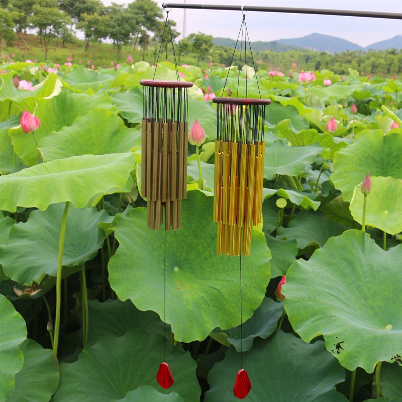 Large Solid Wood Bronze Wind Chimes Metal Multi-tube Anti-rust Wind Chimes