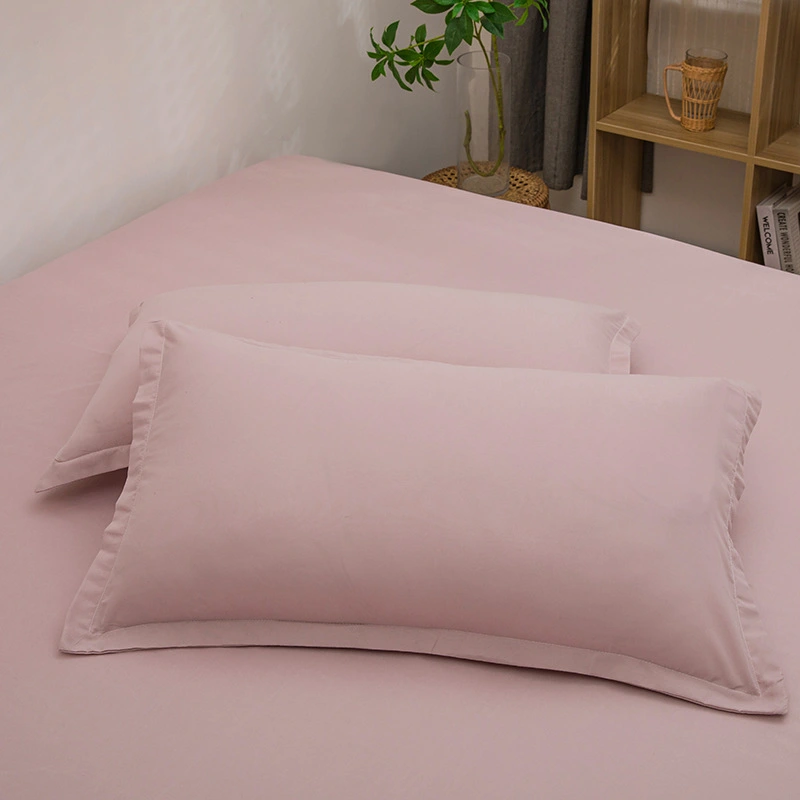 Pure Color Washed Cotton Pillowcase Single Pillowcase