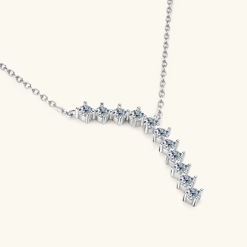 Diamond Necklace Pendant Women's Sterling Silver