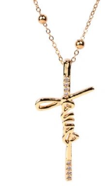 Copper-plated Gold Color Micro Zircon-inlaid Pendant