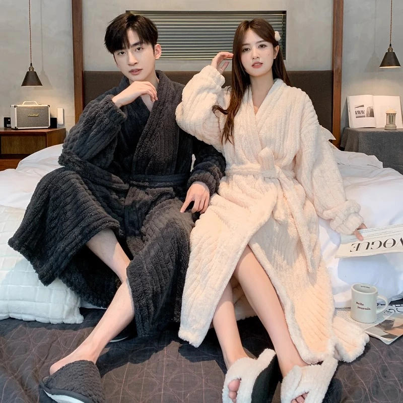 Couple Nightgown Women's Autumn And Winter Thickened