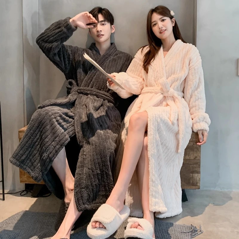 Couple Nightgown Women's Autumn And Winter Thickened