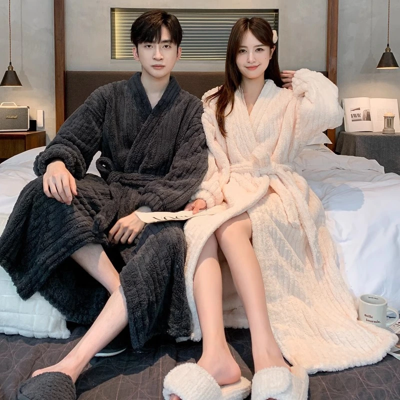 Couple Nightgown Women's Autumn And Winter Thickened