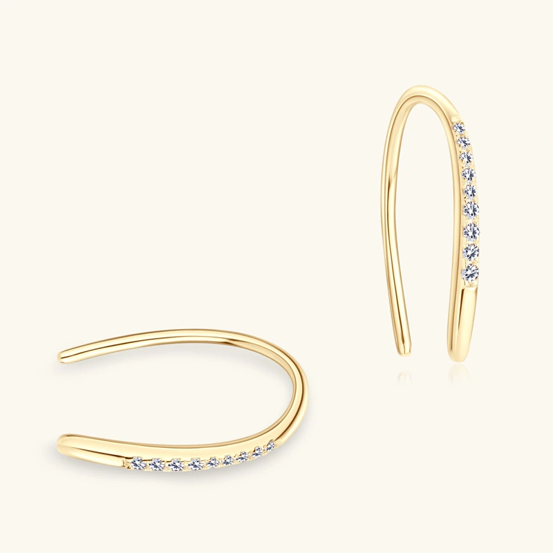 Fashion Diamond Earrings For Women S925 Sterling Silver Ear Hanging