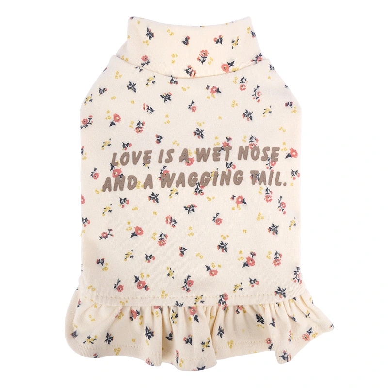 Pet Undershirt Teddy Bichon Thick Small Dog Outer Wear Floral Inner Wear Skirt