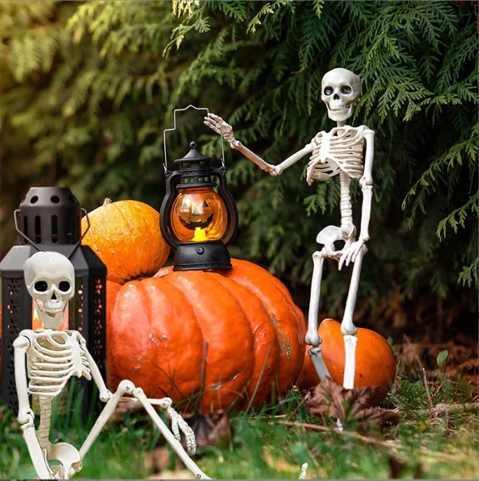 New Skull Joint Adjustable Halloween Horror Ornaments Human Skeleton 40