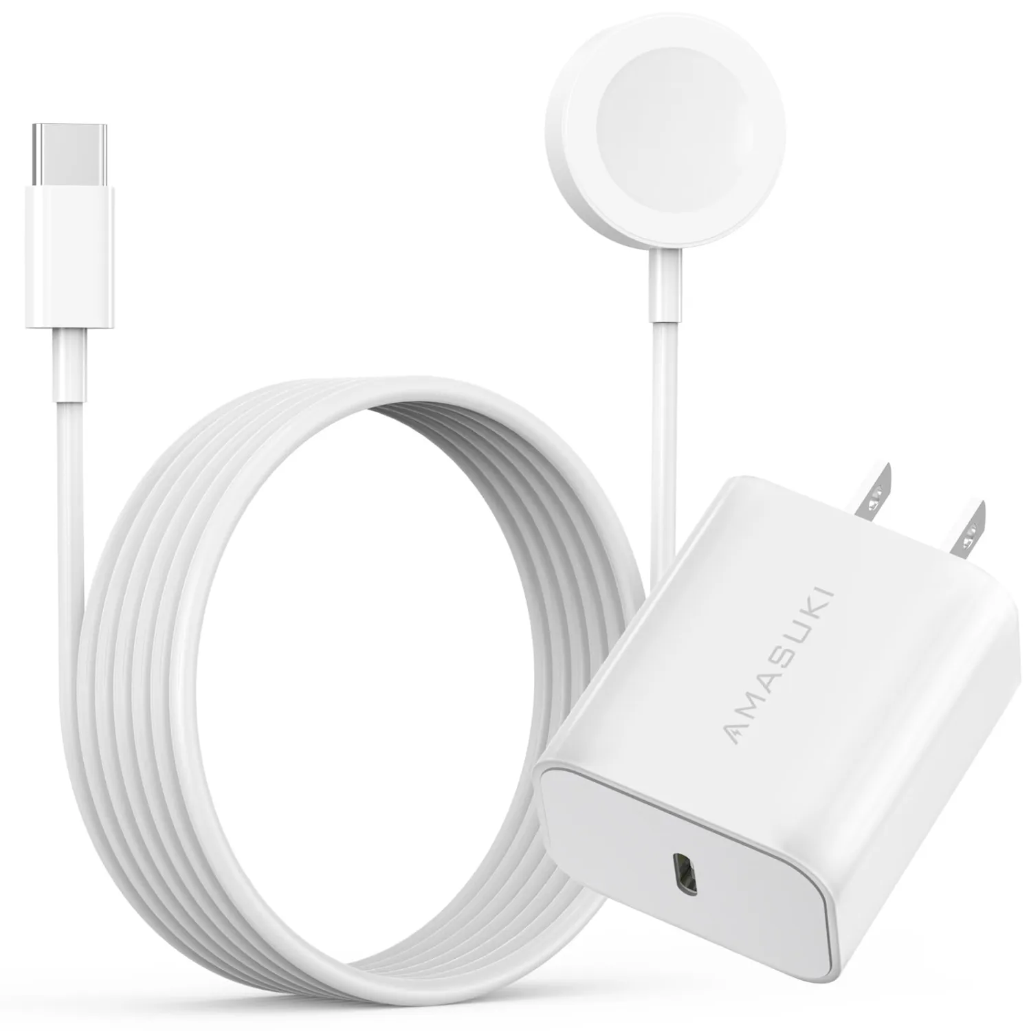6.6FT/2M Long Fast for Apple Watch Charger USB C iWatch Charger 20W Block Portable Wireless Compatible with Apple Watch Series 11/10/9/8/7/SE/6/5/4/3/2 Ultra Ultra2