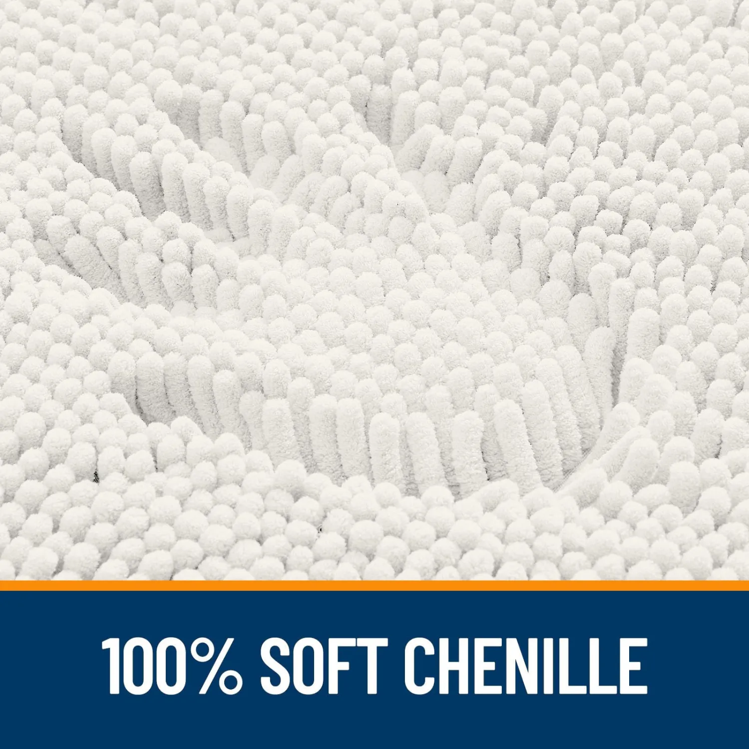 OLANLY Bathroom Rugs 30x20, Extra Soft Absorbent Chenille Bath Rugs, Rubber Backing Quick Dry, Machine Washable Bath Mats for Bathroom Floor, Tub and Shower, Home Decor Accessories, Ivory