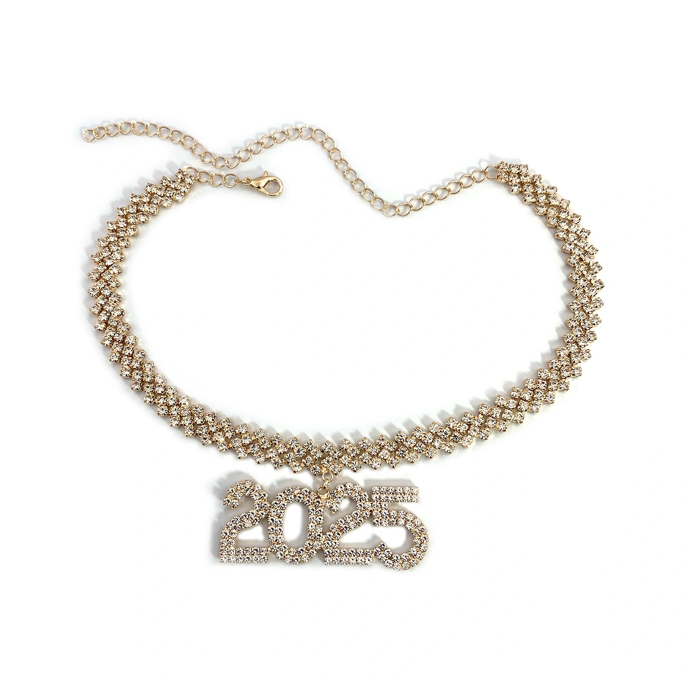 Hip Hop Rhinestone Pendant Necklace For Women