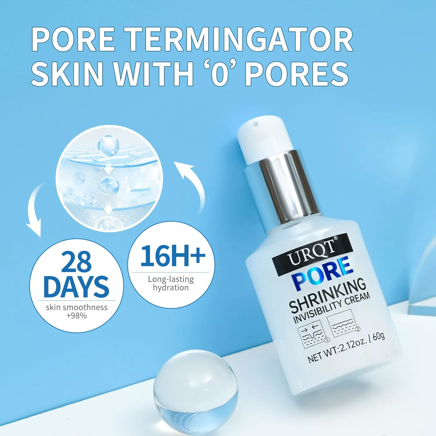 Pore Shrinking Invisibility Face Primer, Pore Invisible Cream, Instantly Conceals, Hydrates & Smooths -Radiant, Lightens Fine Lines, Oil Control Firming, Nourishing Soothing Base