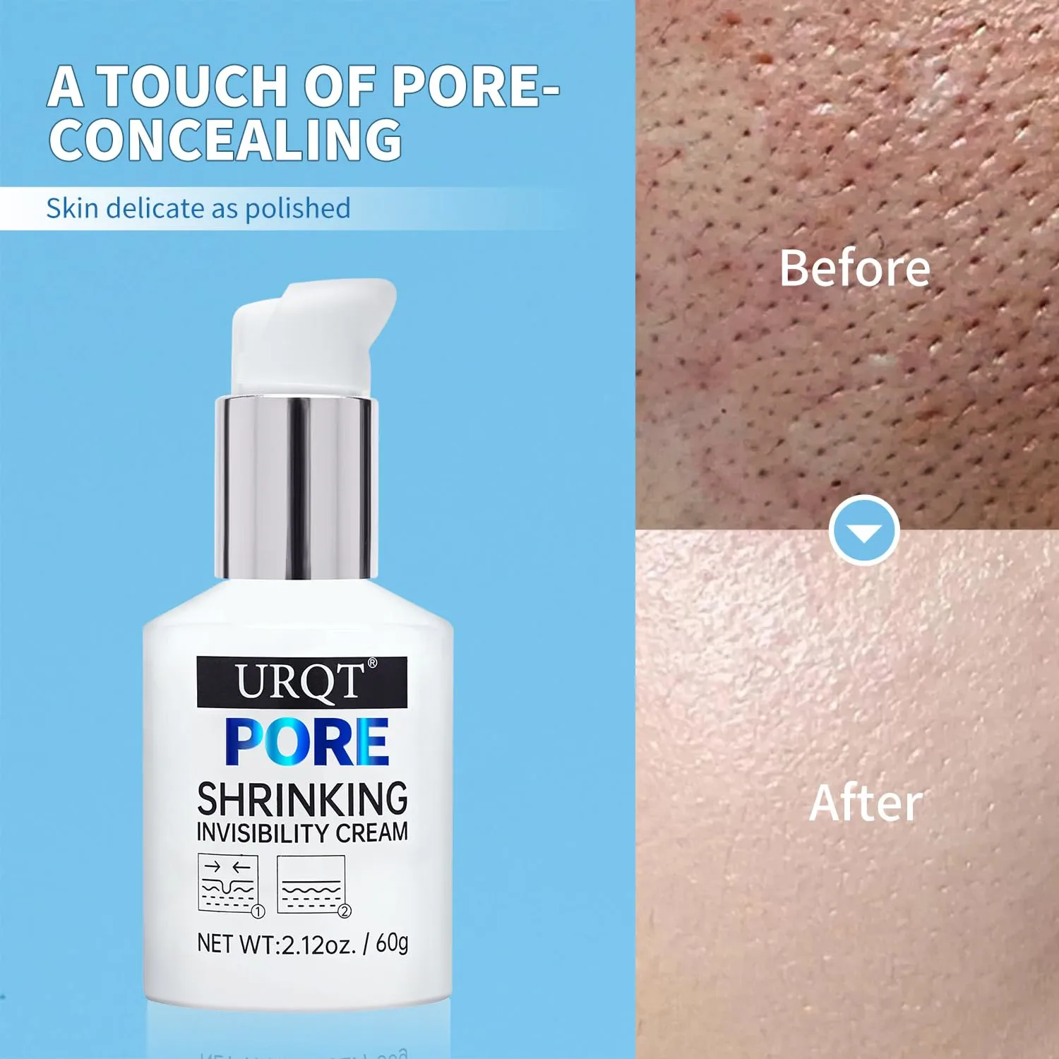 Pore Shrinking Invisibility Face Primer, Pore Invisible Cream, Instantly Conceals, Hydrates & Smooths -Radiant, Lightens Fine Lines, Oil Control Firming, Nourishing Soothing Base