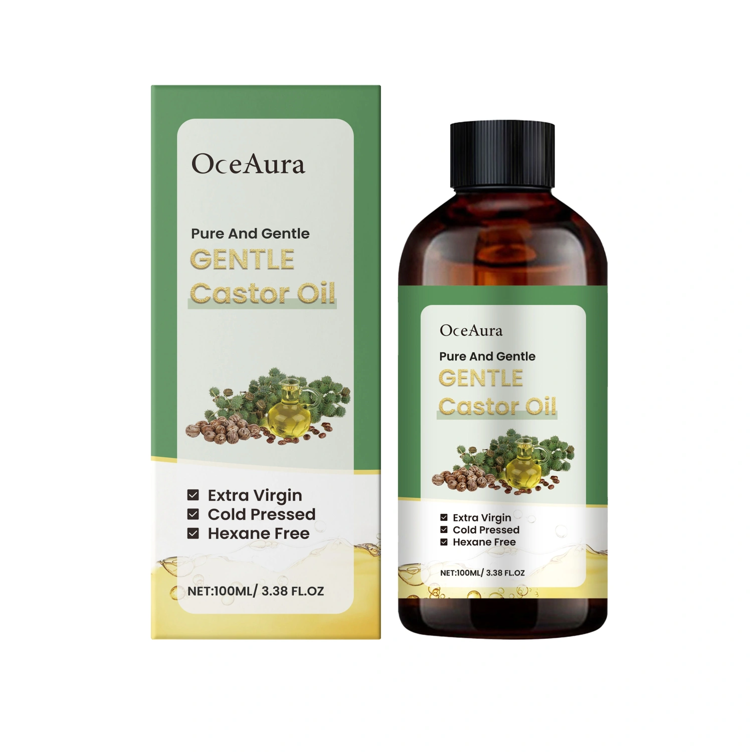 Pure Natural Castor Oil Clears The Intestines And Nourishes The Skin