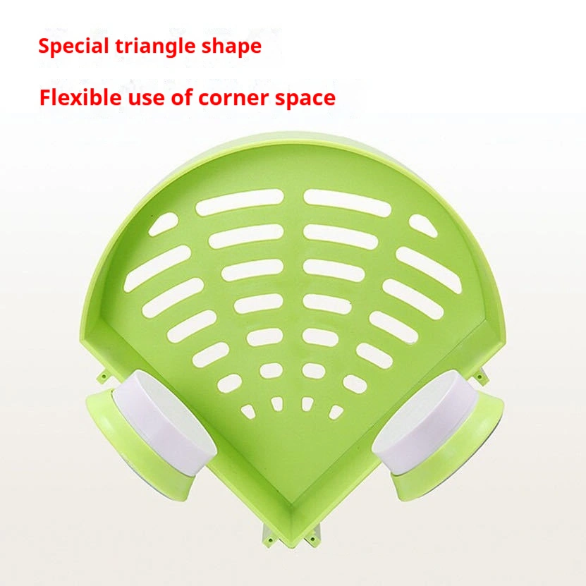 Toilet Kitchen Wall Mounted Punch-free Triangle Chuck Storage Rack