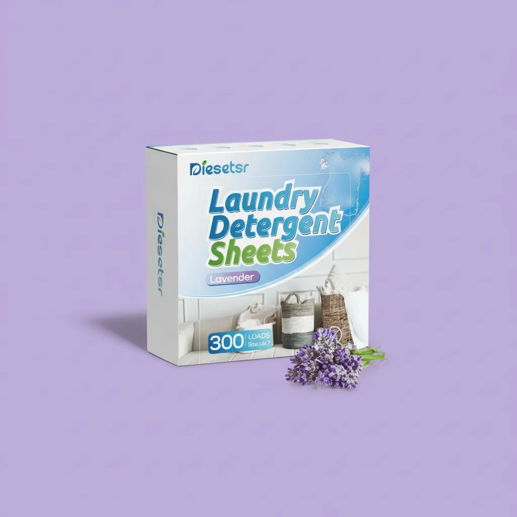 Laundry Detergent Sheets 150 Counts 300 Small Loads Travel Laundry Sheets ECO-friendly,No Plastic Clothes Washing Soap-Lavender