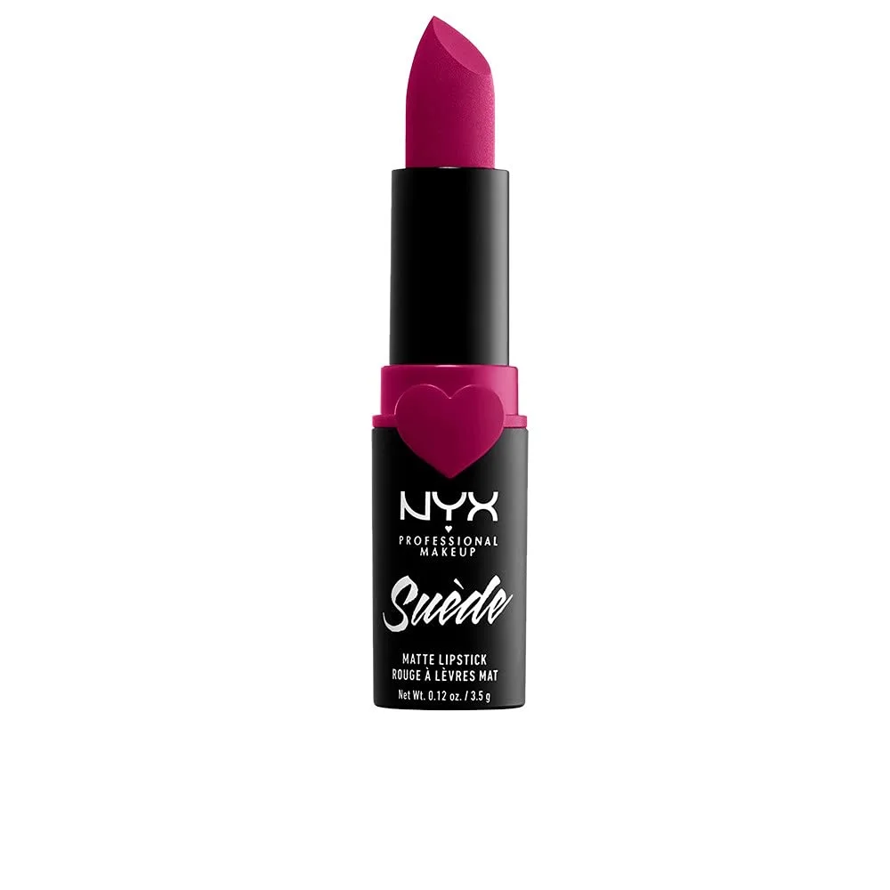 NYX PROFESSIONAL MAKEUP Suede Matte Lipstick, Vegan Formula - Sweet Tooth (Fuschia)