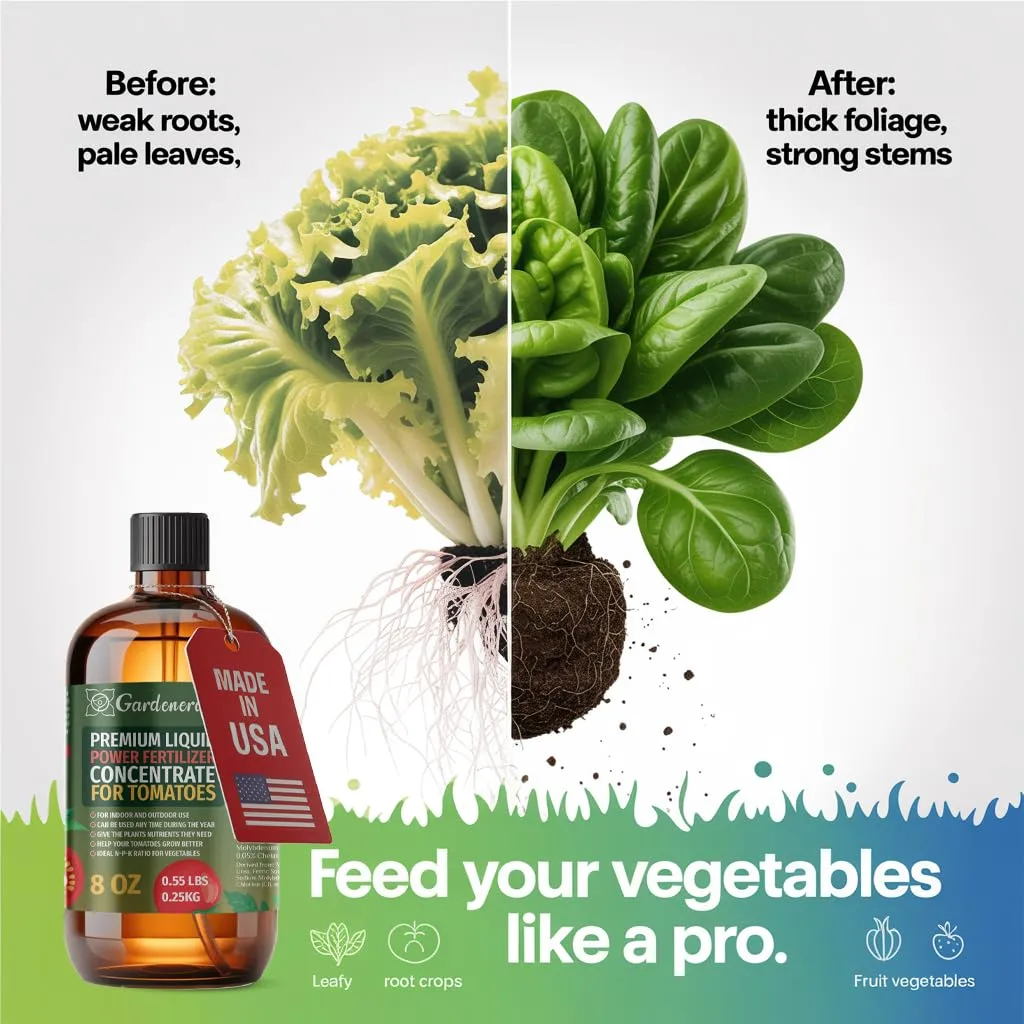 Liquid Power Beets Fertilizer - Professional Liquid Plant Food for Beets - Fast-Acting Concentrate for Growth, Strong Roots & High-Yield Harvest - 8 oz - Indoor & Outdoor Use