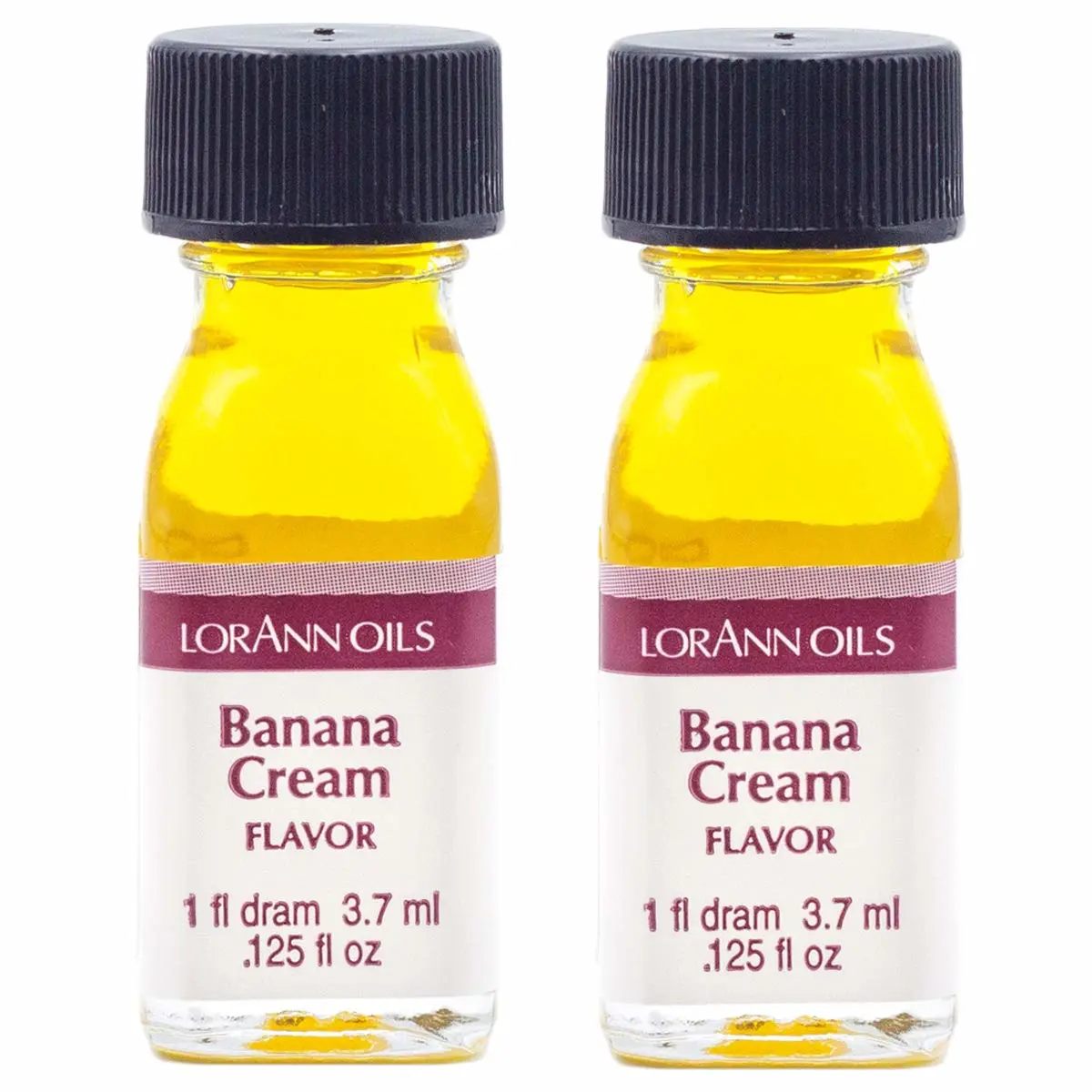 LorAnn Oils Super Strength Flavoring - Used For Candy Making, Flavoring, Baking, Hard Candy, & Flavor Oils - Bold, Natural Flavors 4X Stronger Than Extracts - Banana Cream, Pack of 2, 0.125 fl oz