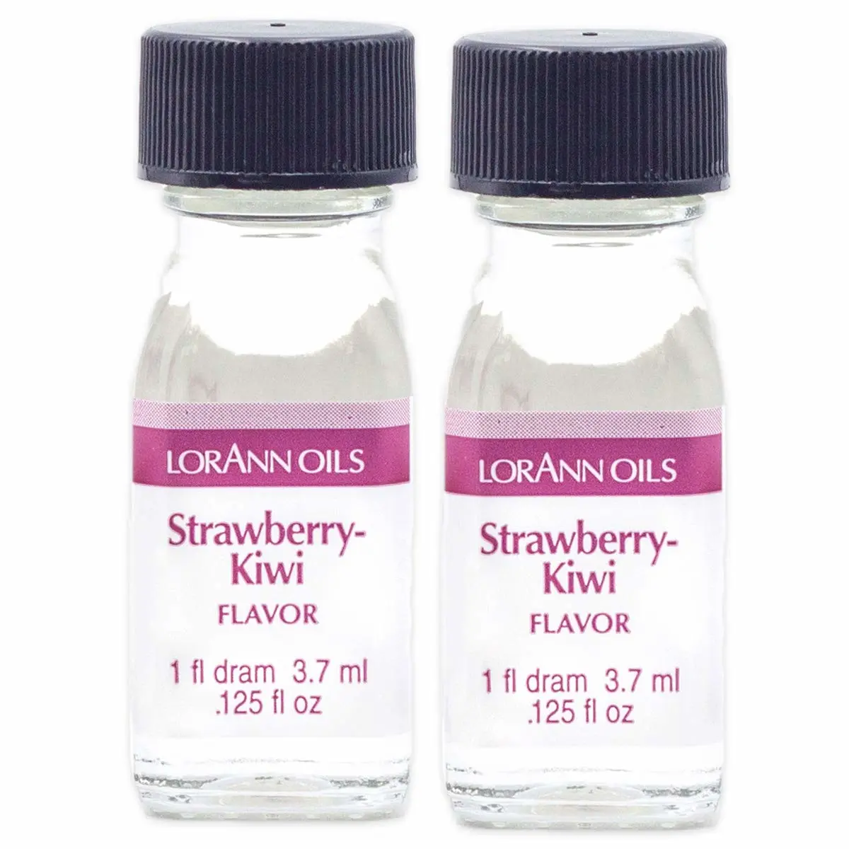 LorAnn Oils Super Strength Flavoring - Used For Candy Making, Flavoring, Baking, Hard Candy, & Flavor Oils - Bold, Natural Flavors 4X Stronger Than Extracts - Strawberry-Kiwi, Pack of 2, 0.125 fl oz