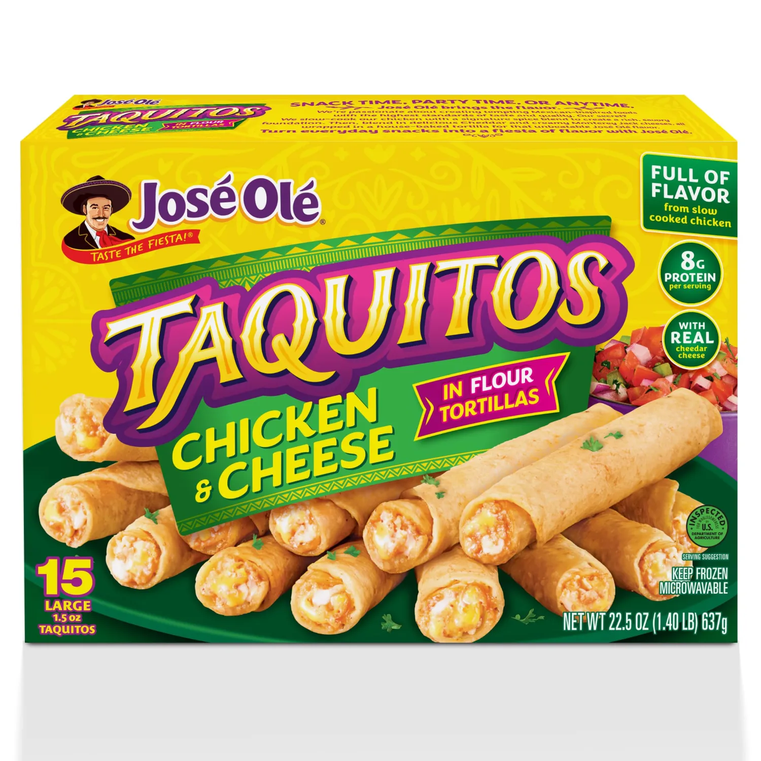 Jose Ole Chicken Taquitos Frozen Box, 22.5 Oz